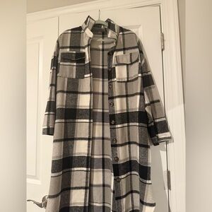 Plaid Pea Coat